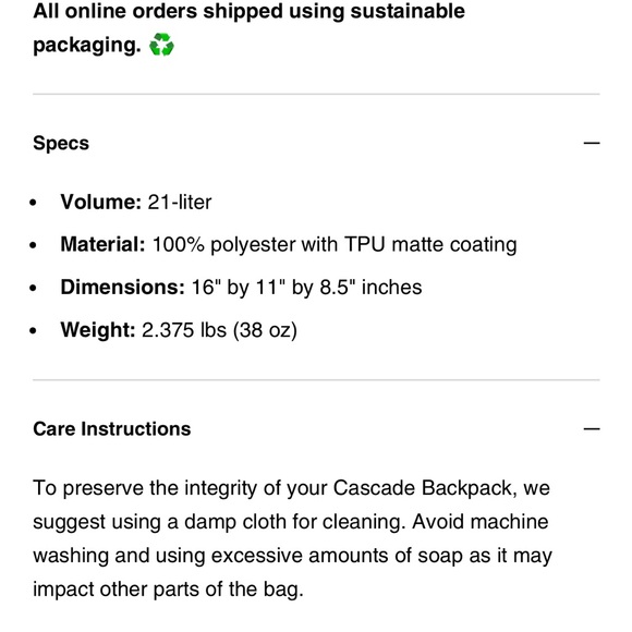 Portland Gear Cascade Backpack Standard - Picture 10 of 10